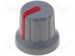 Копче GMN-4SRD Копче за потенциометър; миниатюрно, с индикатор; ABS; Ос:6mm